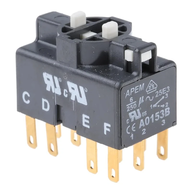 APEM Push Button Contact Block 250V 4 CO Modular Series A01 A0153B