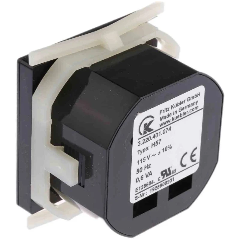Kubler H 57 7 Digit Panel Mount Hour Meter Counter 100-130VAC 4mm Digit Height 3.220.401.074