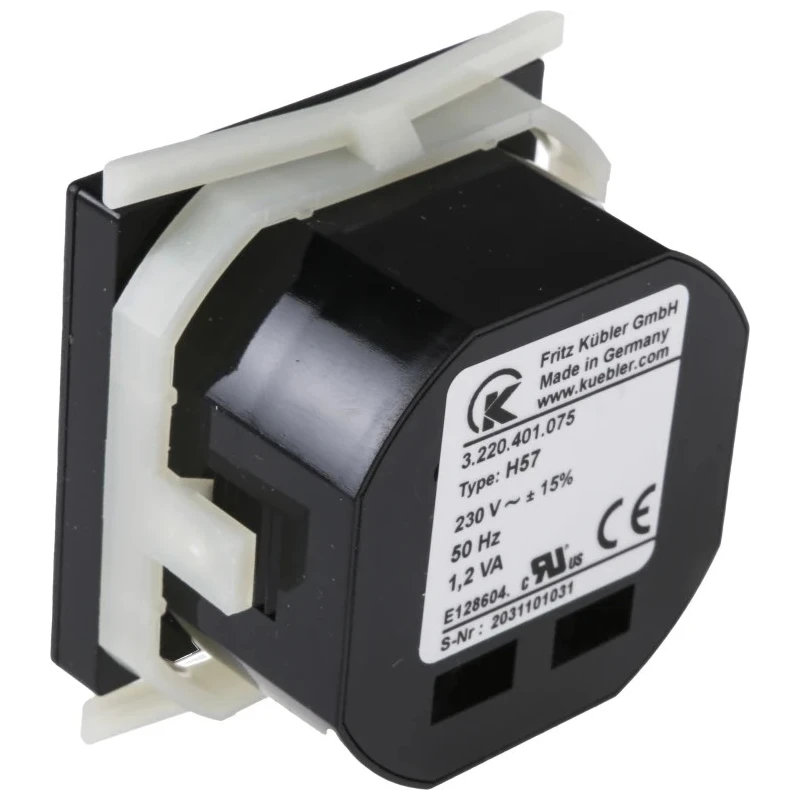 Kubler 7-Digit Panel Mount Digital Hour Meter Counter 187-264VAC 4mm Digit Height 3.220.401.075