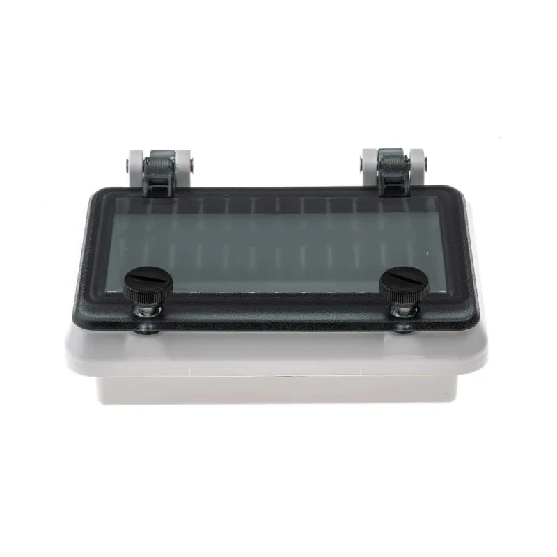 RS PRO Grey Polycarbonate IP44 Inspection Window for use with DIN 43880, 46277-3 IP44