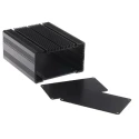 RS PRO Black Anodised Aluminium Heat Sink Case 60.5 mm Height, 125 mm Length, 105 mm Width 297-1285