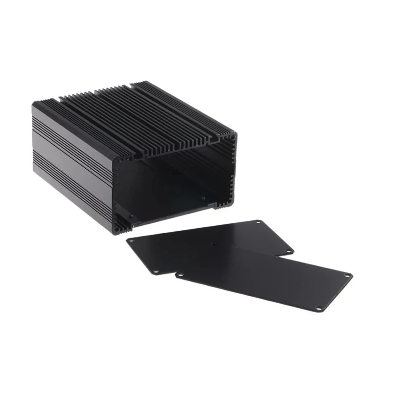 RS PRO Black Anodised Aluminium Heat Sink Case 60.5 mm Height, 125 mm Length, 105 mm Width 297-1285