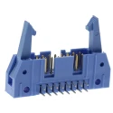 TE Connectivity AMP-LATCH Series Right Angle Through Hole PCB Header 16 Contacts 2.54 mm Pitch 2 Row Shrouded 2-5499141-3