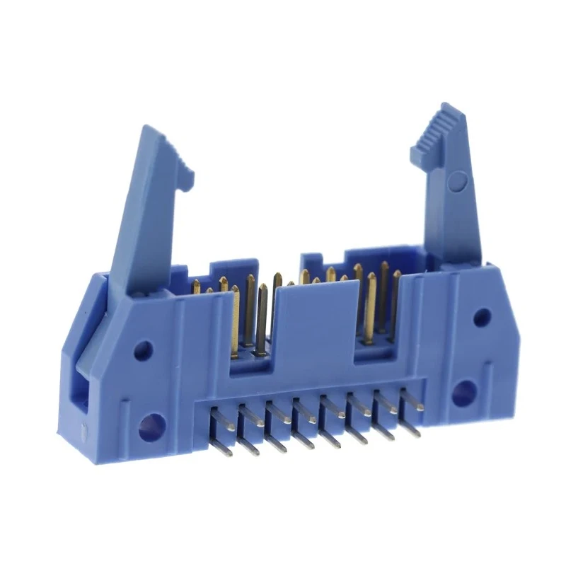 TE Connectivity AMP-LATCH Series Right Angle Through Hole PCB Header 16 Contacts 2.54 mm Pitch 2 Row Shrouded 2-5499141-3