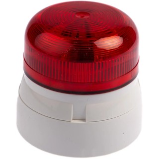 Klaxon Flashguard QBS Series Red Beacon 24V DC Flashing Surface Mount LED Bulb IP67 IP65 QBS-0059
