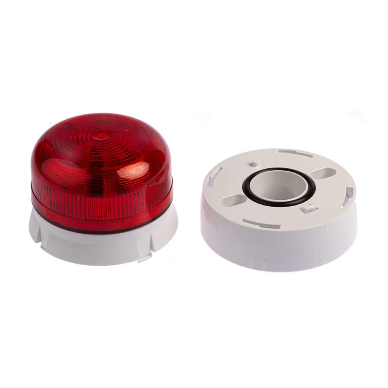 Klaxon Flashguard QBS Series Red Beacon 24V DC Flashing Surface Mount LED Bulb IP67 IP65 QBS-0059