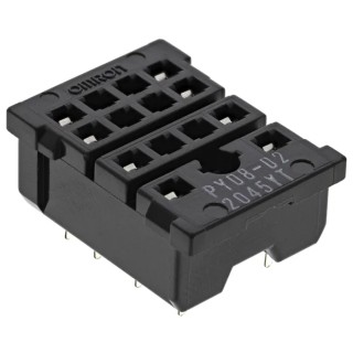Omron MY2 14 Way DIN Rail Relay Socket 250V AC Voltage, 7A Current Rating PY08-02