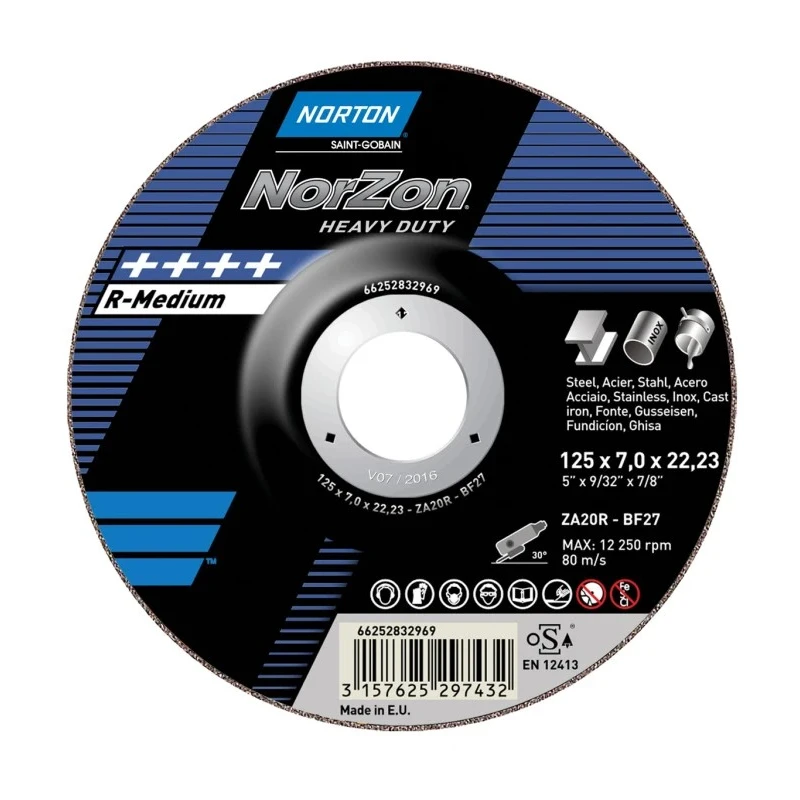 Norton Zirconium Abrasive Disc Grinding Disc 230 mm P24 Grit 66252831447