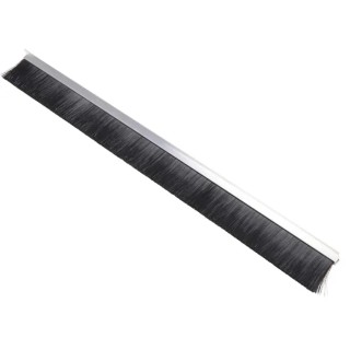 RS PRO Black Aluminium Nylon Brush Strip 75 mm Length 90° F-Profile Extruded Aluminium Carrier Nylon Bristles 326-9971
