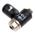 Legris 7010 Series Compact Flow Controller Flow Regulator, Threaded Metric 04 Inlet Male, Tube 4 mm Outlet 7010 04 19