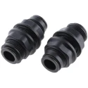 Legris LF3000 Series Pneumatic Bulkhead Connector Male/Female Push-In Tube Fitting 12 mm 20 bar 80°C Nickel Finish LF3000