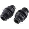 Legris LF3000 Series Pneumatic Bulkhead Connector Male/Female Push-In Tube Fitting 12 mm 20 bar 80°C Nickel Finish LF3000