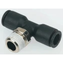 Legris LF3000 Series Male Pneumatic Fitting Nickel Plated Brass 1/4 in R LF3000