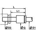 Legris Pneumatic Fitting Series Male/Female Push-in Connection, 6 mm to 8 mm, Glass Reinforced Nylon, Nickel Finish LF3000