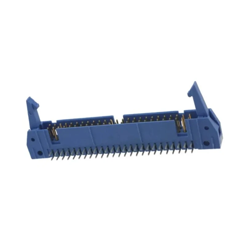 TE Connectivity AMP-LATCH Series Right Angle Through Hole PCB Header, 50 Contacts, 2.54 mm Pitch, 2 Row, Shrouded 3-5499141-0
