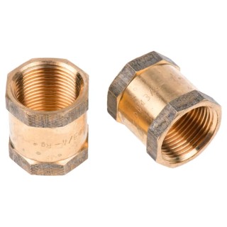 RS PRO Bronze Threaded Fitting Straight Coupler Female G 3/4 in to Female BSPP 3/4 in 297-2238
