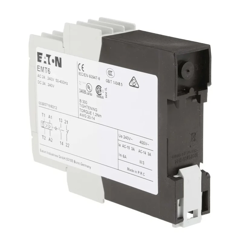 Eaton EMT Overload Relay 1 NO/1 NC, 3A Contact Rating, 2 W, 240 V AC/DC, 1P 066166 EMT6