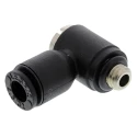 Legris LF 3000 Series Pneumatic Elbow Threaded-to-Tube Adapter M5 x 0.8, Push-in 4mm, Polymer, Stainless Steel 3118 04 19