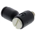 Legris LF 3000 Series Pneumatic Elbow Threaded-to-Tube Adapter M5 x 0.8, Push-in 4mm, Polymer, Stainless Steel 3118 04 19