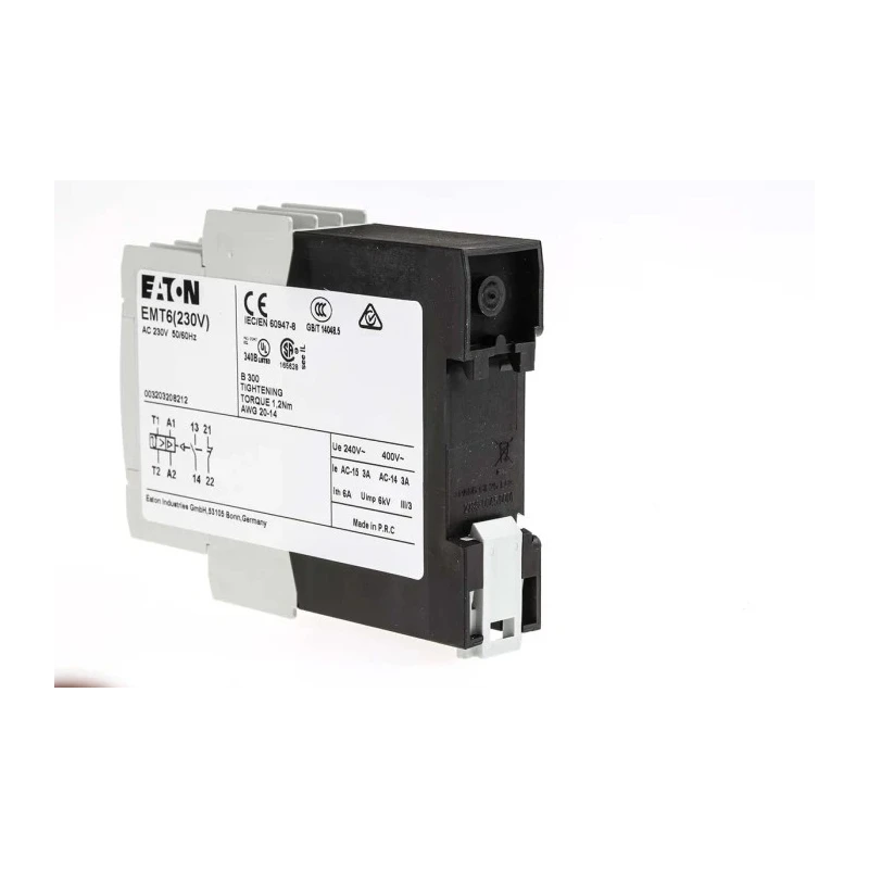 Eaton EMT6 Overload Relay 1 NO/1 NC 3A F.L.C, 3A Contact Rating, 2 W, 230V AC