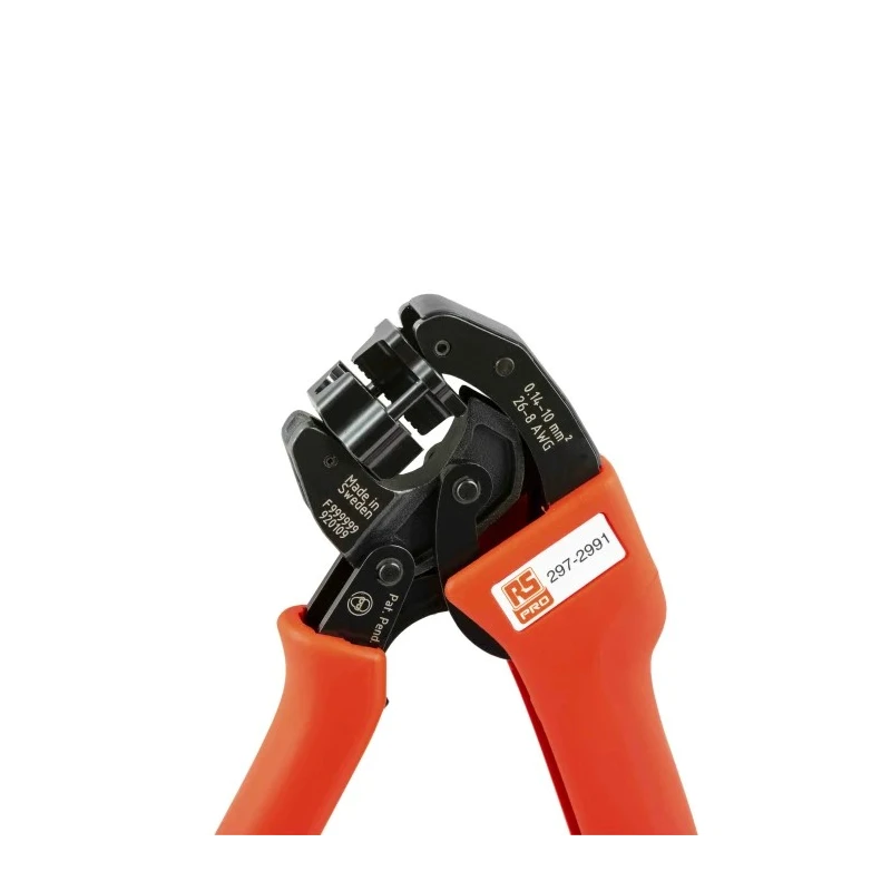 RS PRO Crimp Tool for Wire End Sleeves with Adjustable Ratchet and 180mm Length 297-2991