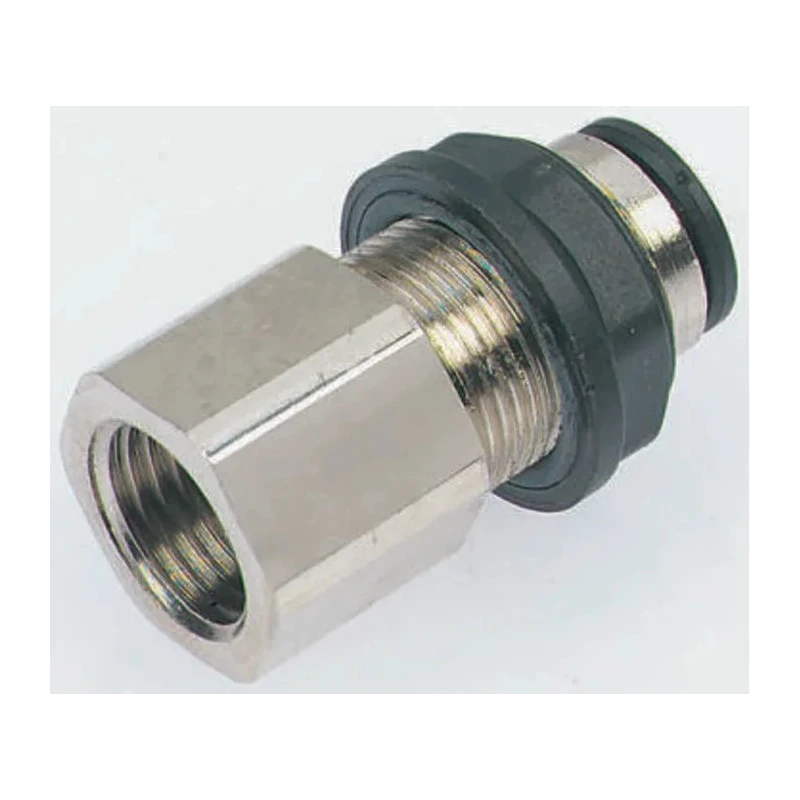 Legris Pneumatic Fitting LF3000 Series Female Threaded-to-Tube Push-In 12mm G 3/8 20 bar 80°C Nickel Brass LF3000