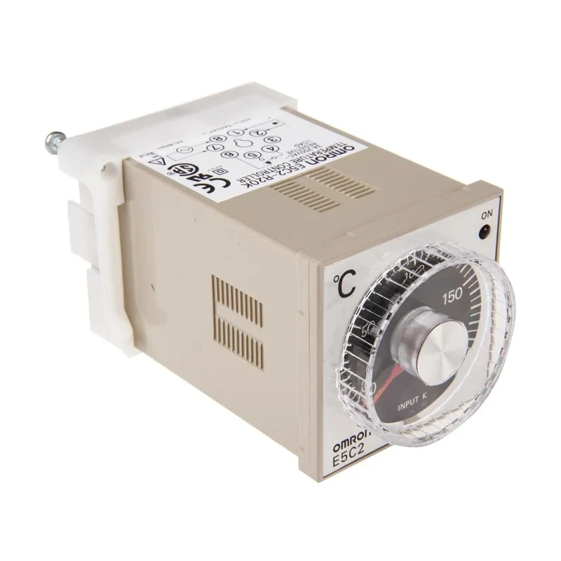 Omron On-Off Temperature Controller 4 Input, 4 Output Relay 240V AC, DIN Rail, Flush Panel Mount E5C2-R20K 100-240VAC 0-200