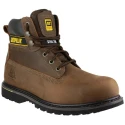CAT Holton Brown Steel Toe Capped Men's Safety Boots, Lace Up, Heat Resistant Sole, Size EU 41 UK 7 P708025