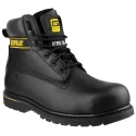 CAT Holton Black Steel Toe Capped Men's Safety Boots Size UK 9 EU 43, Heat Resistant, Slip Resistance SRC P708026