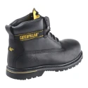 CAT Holton Black Steel Toe Capped Men's Safety Boots Size UK 9 EU 43, Heat Resistant, Slip Resistance SRC P708026