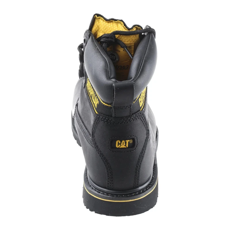 CAT Holton Black Steel Toe Capped Men's Safety Boots Size UK 9 EU 43, Heat Resistant, Slip Resistance SRC P708026