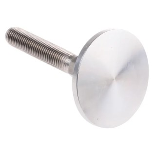 Nu-Tech Engineering Stainless Steel Adjustable Foot M16 Thread 70 mm Base Diameter 2000 kg Static Load Capacity 10 A080/016