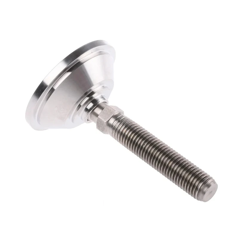 Nu-Tech Engineering Stainless Steel Adjustable Foot M16 Thread 70 mm Base Diameter 2000 kg Static Load Capacity 10 A080/016