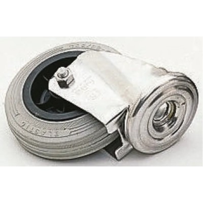 LAG Stainless Steel Swivel Castor with 150 mm Rubber Wheel, 150 kg Load Capacity 15722G HC