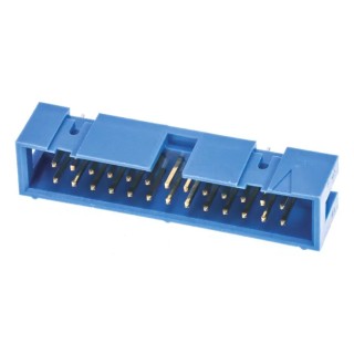 TE Connectivity AMP-LATCH Series Straight Through Hole PCB Header 26 Contacts 2.54 mm Pitch 2 Row Shrouded 2-1761603-9