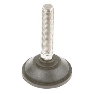 Nu-Tech Engineering M16 70 mm Diameter Adjustable Foot Nickel Plated Steel 1500kg Static Load Capacity 10° Tilt A090/005