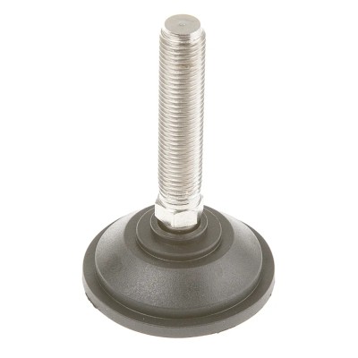 Nu-Tech Engineering M16 70 mm Diameter Adjustable Foot Nickel Plated Steel 1500kg Static Load Capacity 10° Tilt A090/005