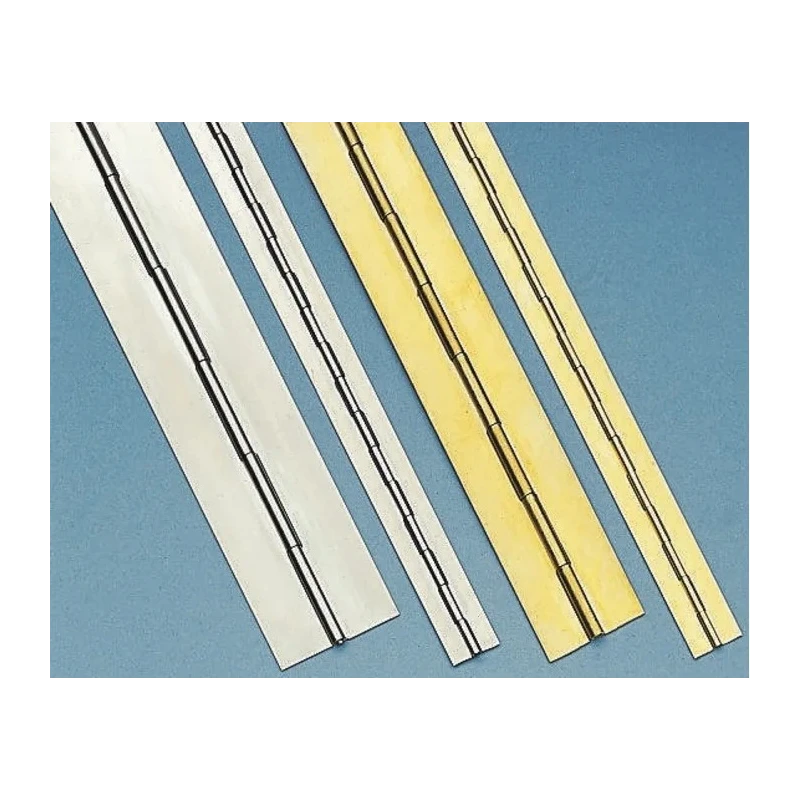 Pinet Aluminium Piano Hinge with Steel Finish and Barrel Pin, 1000 mm x 40 mm x 1.2 mm 328-9795
