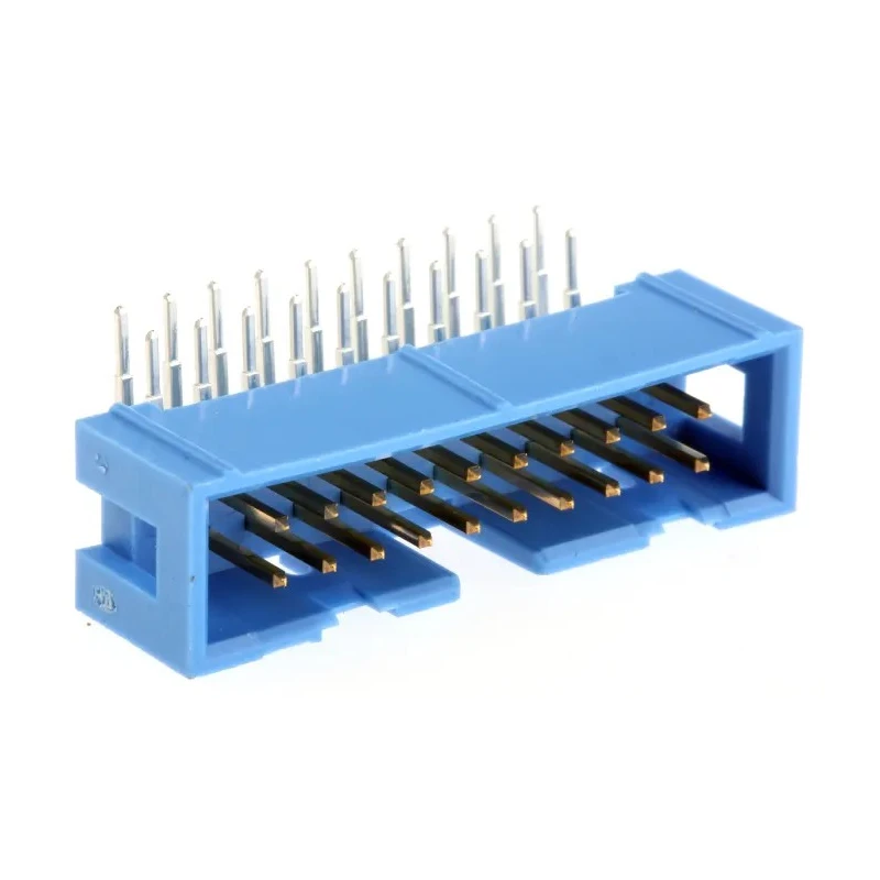 TE Connectivity AMP-LATCH Series Right Angle Through Hole Shrouded PCB Header 20 Contacts 2.54 mm Pitch 2 Row 2-1761605-7