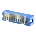 TE Connectivity AMP-LATCH Series Right Angle Through Hole Shrouded PCB Header 20 Contacts 2.54 mm Pitch 2 Row 2-1761605-7