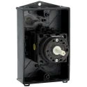 Eaton 3-Pole Surface Mount Isolator Switch, IP65, 100A, 5.5 kW, Black Handle, Series T0-3, Model 