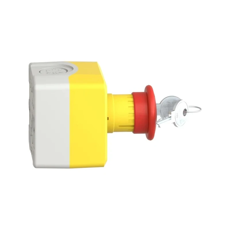Schneider Electric Harmony Series Key Release Emergency Stop Push Button, Surface Mount, 22 mm Cutout, 2 NC, IP69 XALK188F