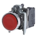 Schneider Electric Harmony XB4 Series Push Button Switch, Spring Return, Panel Mount, 22 mm Cutout, 1 NC Contact XB4BA42