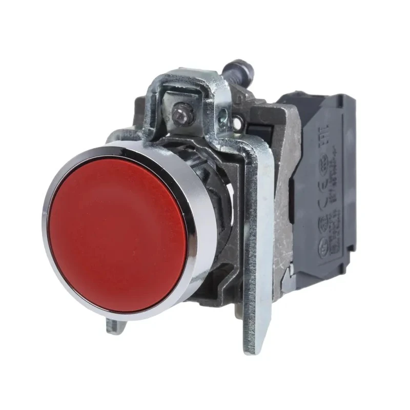 Schneider Electric Harmony XB4 Series Push Button Switch, Spring Return, Panel Mount, 22 mm Cutout, 1 NC Contact XB4BA42
