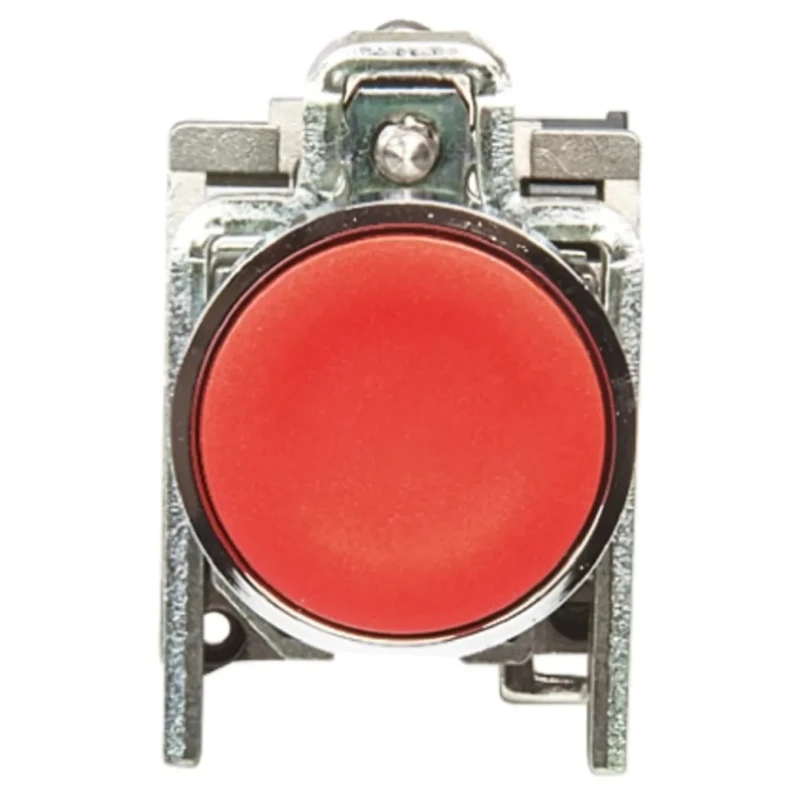 Schneider Electric Harmony XB4 Series Push Button Switch, Spring Return, Panel Mount, 22 mm Cutout, 1 NC Contact XB4BA42