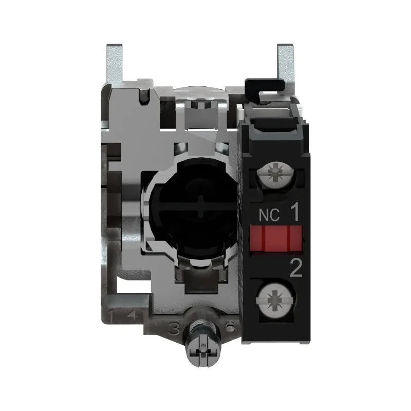 Schneider Electric Harmony XB4 Series Push Button Switch, Spring Return, Panel Mount, 22 mm Cutout, 1 NC Contact XB4BA42