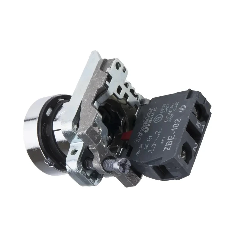 Schneider Electric Harmony XB4 Series Push Button Switch, Spring Return, Panel Mount, 22 mm Cutout, 1 NC Contact XB4BA42