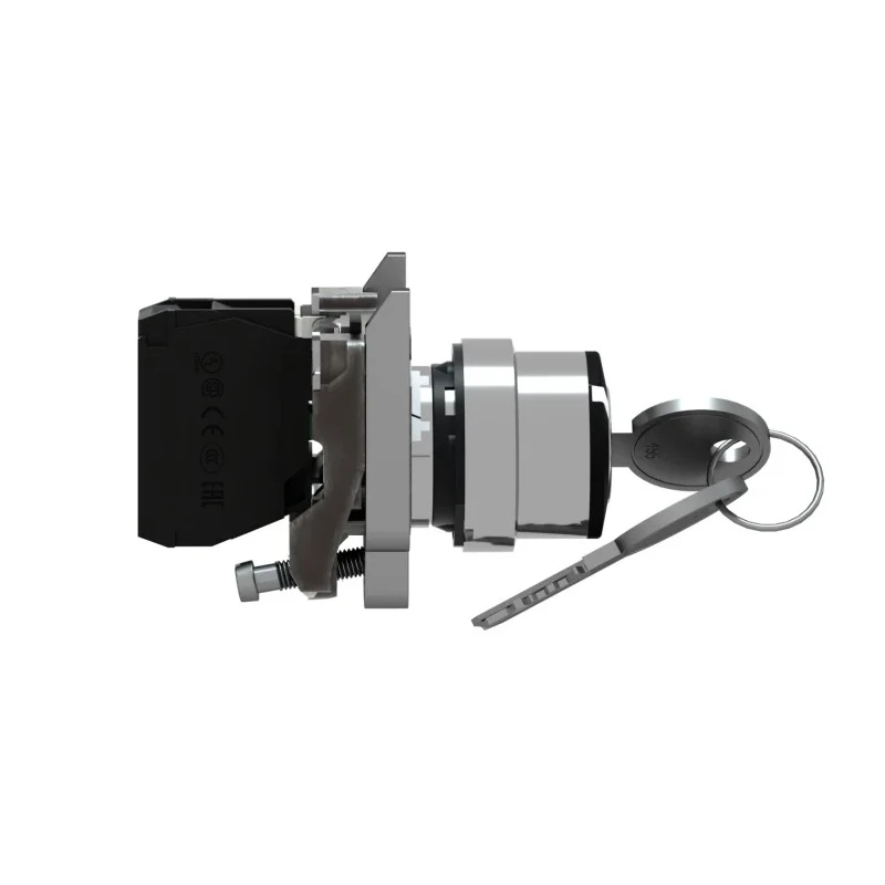 Schneider Electric IP69, IP69K, IP66, IP67 Key Switch 1 NO 3A 2-Way 455-Key XB4BG21
