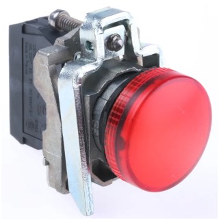 Schneider Electric Panel Mount Red LED Pilot Light Harmony XB4 22 mm Cutout 250V XB4BV64