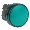 Schneider Electric Panel Mount Green LED Pilot Light Harmony XB4 22 mm Cutout 240V AC Metal Body Round XB4BVM3